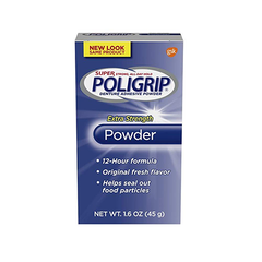 PoliGrip Super Denture Adhesive Powde 1.6 oz (45gr)